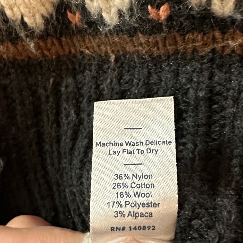 Marine Layer Black and Brown Patterned Cardigan - image 7